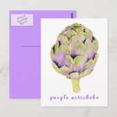 Lila Artichoke Postkarte (Vorne/Hinten)