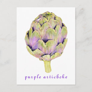 Lila Artichoke Postkarte
