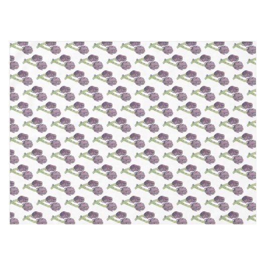 Lila Artichokes Tablecloth Tischdecke (Vorderseite (Horizontal))