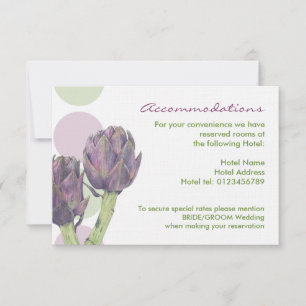 Lila Artischocken Hochzeit Beilagekarten Einladung