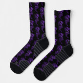 Lila asiatische Drachen Socken (Links)