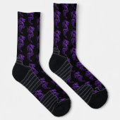 Lila asiatische Drachen Socken (Rechts)