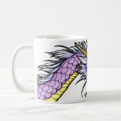 Lila asiatischer Drache Kaffeetasse (Links)