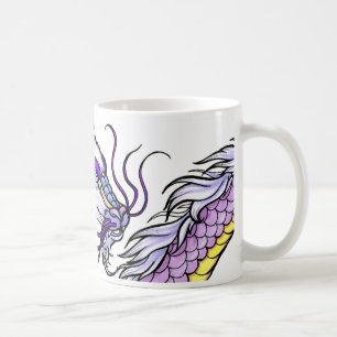 Lila asiatischer Drache Kaffeetasse