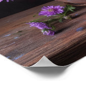 Lila Aster-Blume Art Print Poster (Ecke)