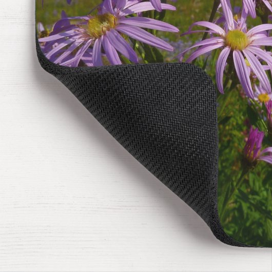 Lila Aster-Blume auf dem Rainier Mousepad (Ecke)