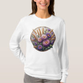 LILA ASTER-BLUME AUS GLAS T-Shirt (Vorderseite)