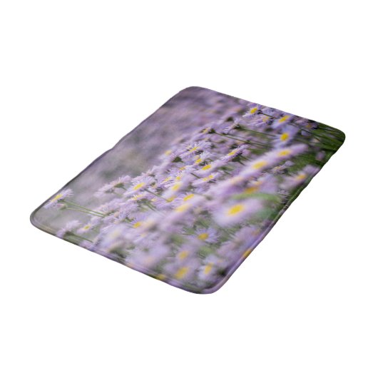 Lila Aster-Blume Badematte (Schrägansicht)