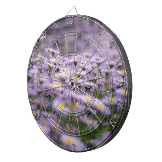 Lila Aster-Blume Dartscheibe (Vorderseite rechts)
