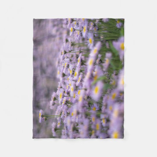 Lila Aster-Blume Fleecedecke (Vorderseite)