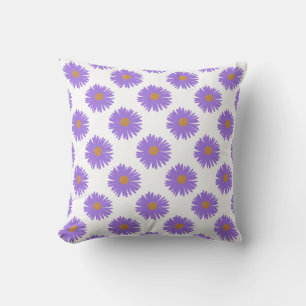 Lila Aster-Blume handzeichnend Acrylat Kissen