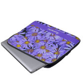 Lila Aster-Blume im RHS Garden Wisley Laptopschutzhülle (Vorne Knopf)