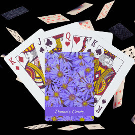 Lila Aster-Blume im RHS Garden Wisley Spielkarten