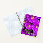 Lila Aster Blume Journal - Personalisiert Notizblock (Innenseite)