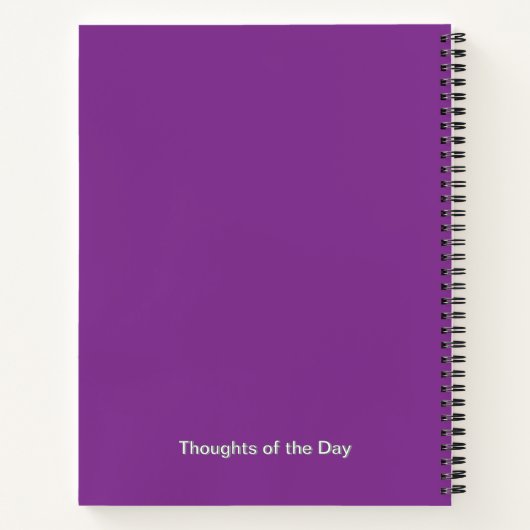 Lila Aster Blume Journal - Personalisiert Notizblock (Rückseite)