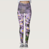Lila Aster-Blume Leggings (Vorderseite)
