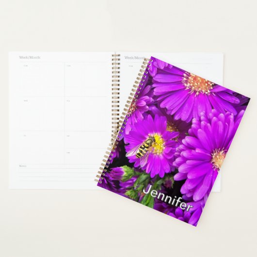 Lila Aster Blume Planer - Personalisiert (Anzeige)