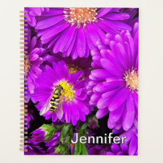 Lila Aster Blume Planer - Personalisiert