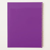 Lila Aster Blume Planer - Personalisiert (Rückseite)