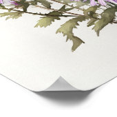 Lila Aster Blumen Art Print Poster (Ecke)