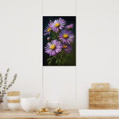 Lila Aster Blumen Art Print Poster (Küche)