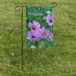 Lila Aster Garden Flag