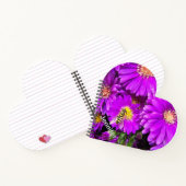 Lila Aster Heart Shaped Notepad - Personalisiert Notizblock (Innenseite)