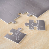 Lila Aster in selektiver Farbe Puzzle (Seite)