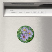 Lila Aster mit Bienenfliegenmagnet Magnet (In Situ (Geschirrspüler))