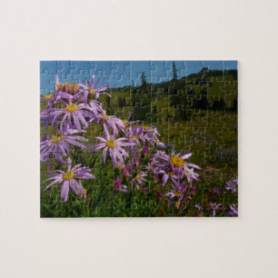 Lila Asterblüten am Mount Rainier Puzzle
