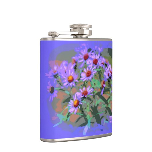 lila Asterflasche Flachmann (Rechts)