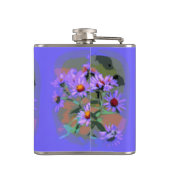 lila Asterflasche Flachmann (Rückseite)