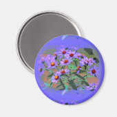 lila Asteriermagnet Magnet (Vorderseite/Rückseite)