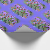 lila Asterierpapier Geschenkpapier (Ecke)