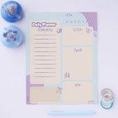 Lila Ästhetik Tagesplanerseite Flyer (Einzeln)