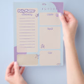 Lila Ästhetik Tagesplanerseite Flyer (Hand)