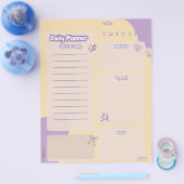 Lila Ästhetik Tagesplanerseite Flyer (Einzeln)