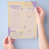 Lila Ästhetik Tagesplanerseite Flyer (Hand)