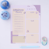 Lila Ästhetik Tagesplanerseite Flyer (Einzeln)