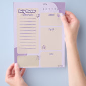 Lila Ästhetik Tagesplanerseite Flyer (Hand)