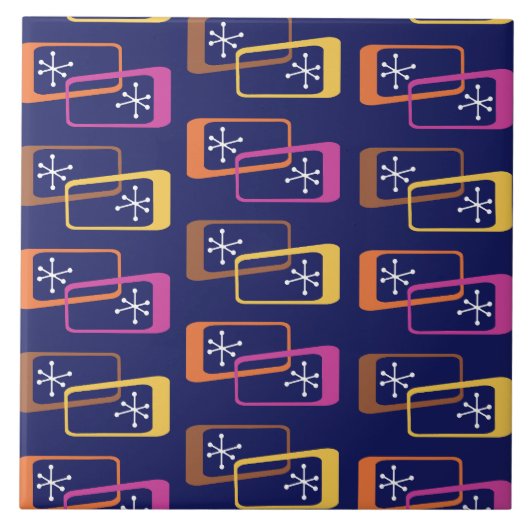 Lila Atomzeitwinkel Fliese (Vorderseite)