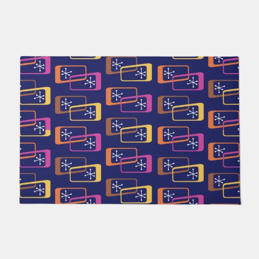 Lila Atomzeitwinkel Fußmatte (Vorderseite)