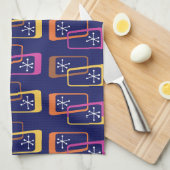 Lila Atomzeitwinkel Geschirrtuch (Viertel Falte)