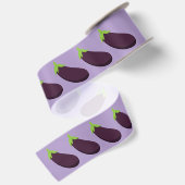 Lila Aubergine Gemüse Party Satinband (Rückseite)