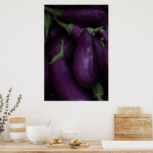 lila Aubergine Poster (Küche)