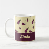 Lila Auberginen auf gelb Kaffeetasse (Links)