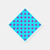 Lila auf Blau Punkte Muster Design Serviette (Ecke)