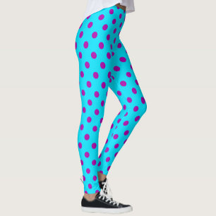 Lila auf Blau Punkte Musterdesign Leggings