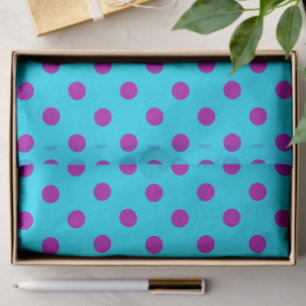 Lila auf Blau Punkte Musterdesign Seidenpapier