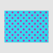 Lila auf Blau Punkte Musterdesign Seidenpapier (Vorderseite)